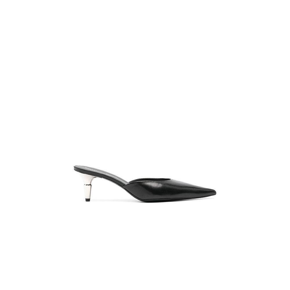 Proenza Schouler NIB Spike Pointed Toe Mules in Black Leather Size 38.5